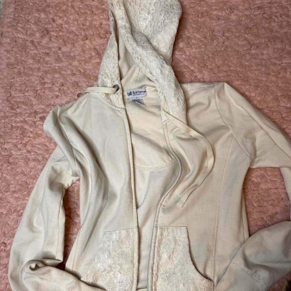 Cream zip up jacket